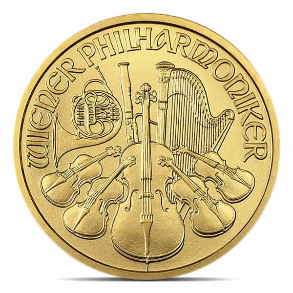 1/2 Ounce Austrian Philharmonic - Gold, .9999 Pure