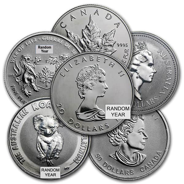 1/2 Oz Platinum Coin - .9995 Pure, Random Design