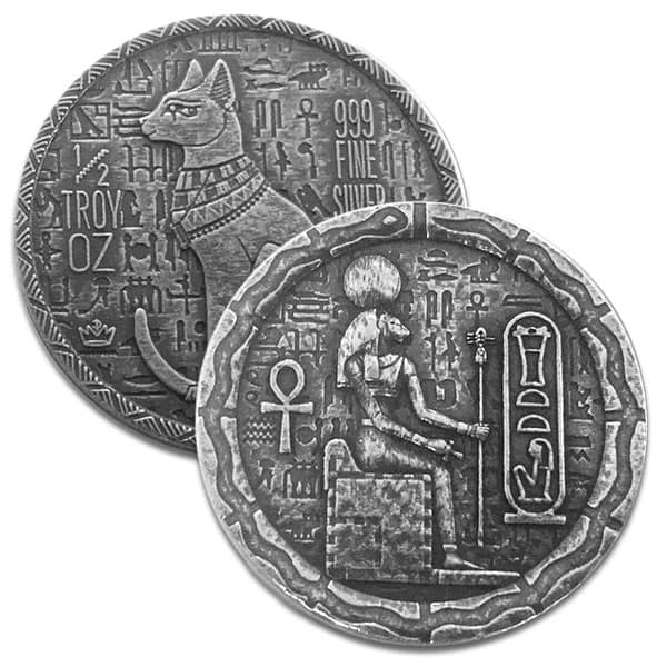https://www.moneymetals.com/images/products/half-oz-silver-egyptian-rounds-bastet.jpg