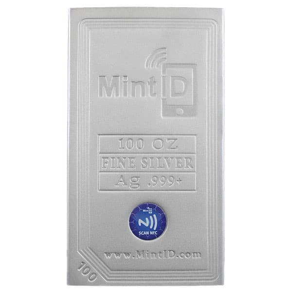 MintID Silver Bar - 100 Ounce .999 Pure