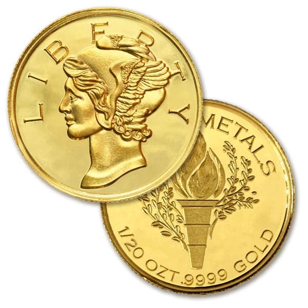 Mercury Gold 1/20th Ounce Round - .9999 Pure