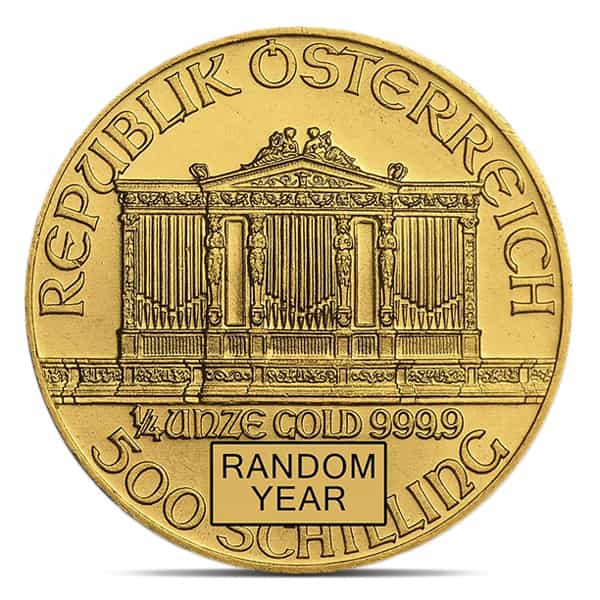 1/4 Ounce Austrian Philharmonic - Gold, .9999 Pure